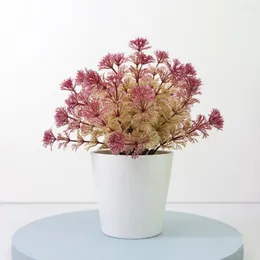 Flores decorativas linda planta verde artificial leve não murcha fácil de cuidar simulação decoração de casa em vaso