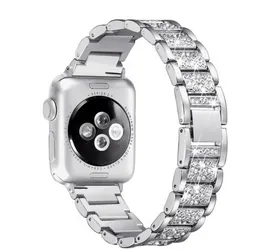 Bandas de relógio de luxo para Apple Watch Band 49/45/44/42mm 41/40/38mm Acessórios Fit Wrist Metal Metal Strap Strap Women Diamond Band Band