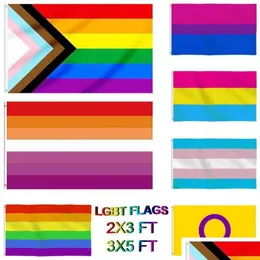 Banner-Flaggen, Gay, 90 x 150 cm, Regenbogen-Dinge, Stolz, biual, lesbisch, panual, Lgbt-Zubehör, Cpa4205, Drop-Lieferung, Hausgarten, festliche Party, Dh6Od