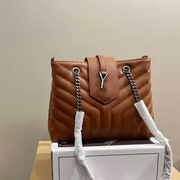 Heta designers tygväska axelväskor crossbody designer väska kvinnor kedja lyx handväska klassisk y-bokstäver ränder shoppingväskor purses läder tygväska 230220 240130