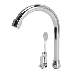 Bathroom Sink Faucets Foot Pedal Faucet Set Touchless Stainless Steel For