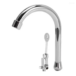 Rubinetti per lavabo da bagno Set di rubinetti a pedale Touchless in acciaio inossidabile per