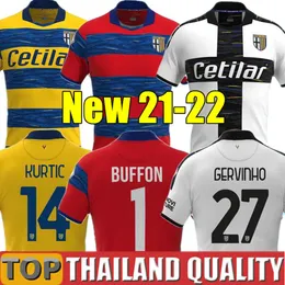 21 22 Parma Futbol Formaları Evde Uzakta Kaleci Buffon Calcio Maglia Portiere Cornelius Hernani Jr Gervinho Futbol Gömlek 2021 20277l