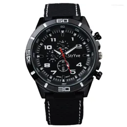 Нарученные часы Stryve Brand Relojes Hombre 2023 Speed ​​Racing Sport смотрит на военный черный силиконовый ремешок Японское движение Quartz Men Worke Watch