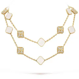 Schmuck Luxus Frauen Pendelklee Geschenk Braut Hochzeit Silberketten für Mädchen2974