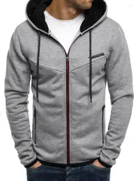 Herren Hoodies ZOGAA Plus Größe Männer Jacke Herbst Kordelzug Zipper Mit Kapuze Sweatshirt Casual Männlich Solide Schlanke Tasche Mantel Outwear