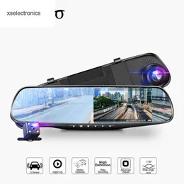 Aggiornamento 4.3in Dvr per auto Videoregistratore Dash Cam Full HD 1080P Mirror Cam Car Dvr Camera Registrazione in loop Macchina fotografica per auto Marca Black Box Dvr Car DVR