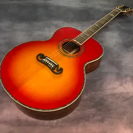 43-дюймовый J200 Плесень сплошной древесины Сансет Красная Краска Акустическая гитара