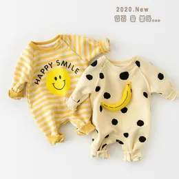 Mumpsuits Autumn Baby Romper bebê ponto de banana impressão espetada