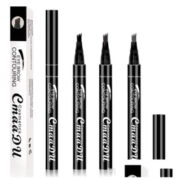 Sopracciglia Enhancer Cmaadu Four Forks Tip Pencil Easy To D Penna per tatuaggi a lunga durata e impermeabile Liquid Drop Delivery Salute Bellezza Ma Dhtcv