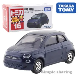 Diecast Model Cars Takara Tomy Tomica No.16 Fiat 500E (Primeira Especificação Especial) Car 14 Crianças Toys Toys Coleção Diecast Metal Modelj230228J230228