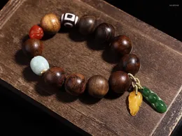 Strand Aquilaria Wooden Black Oil Submed18mm Buddha Bead Braceletさまざまな宝石Man Jewelry Collection Rare Homme Charms