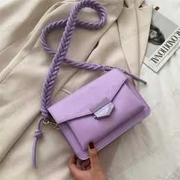 Mode Breien Riem Schoudertas Voor Vrouwen 2020 Luxe Handtassen Designer Kleine Crossbody Tassen Dame Reizen Messenger Bag Q1104
