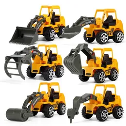 Dascast Model Cars 6PCS Engineering Vehicles Spielzeugauto Modellmodell Gabelstapler Spielzeugfahrzeug Bagger