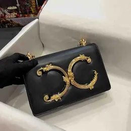 Top 5A borsa di design di qualità Luxury DG Zaino moda donna in metallo Borsa a tracolla classica Borsa a tracolla frontale in pelle di mucca 21 cm
