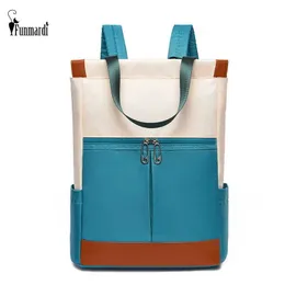 Funmardi Oxford Waterproof Women Backpack Laptop Large Capacity Shoulder Bags Female Brand Satchel Travel Bag Wlhb2066 230223