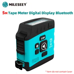 Fita mede o monitor digital retrátil Milesey 5 m com Bluetooth para figuras de aplicativos Saída Medidor de madeira 230227