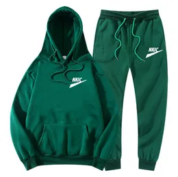 Agasalho masculino feminino marca verde corredor roupas esportivas camisolas casuais calças de moletom streetwear pulôver terno esportivo conjuntos masculinos tamanho grande S-3XL