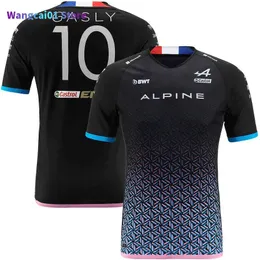 Men's T-shirts 2023 F1 New Alpine Team Racing Driver Esteban Ocon 31 and Pierre Gasly No. 10 Race T-shirt 0301H23