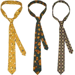 Cravatte da uomo Cravatta vintage con stampa floreale Design 6 cm Cravatta sottile per uomo Business Wedding Party Cravatte di cotone con stampa floreale di lusso J230227