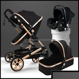 Carrinhos de bebê garotos de maternidade carrinho de luxo High Landview 3 em 1 portátil PRAM CONFORTO PRAM PARA DROP DROP DHN96
