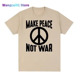 Men's T-Shirts make love not war Vintage t-shirt Stop the Wars No War Graphic Novelty Cotton Men T shirt New TEE TSHIRT Womens tops 0301H23