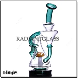 Hookahs New Glass Bong Recycler Bongs Mushroom Perc with Bowl Mini Glass Pipe Tobacco Smoking dab rig