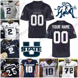 NEU Fußballtrikots Fußballtrikots Utah State Aggies Fußballtrikot NCAA College Love Logan Bonner Tyler Jr. Robert Briggs Hunter Reynolds Brian Cobbs Van Le