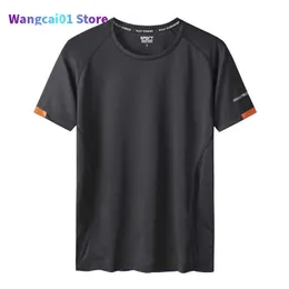 メンズTシャツクイックドライスポーツTシャツ2023ショートセイスサマーカジュアルホワイトプラス特大6xl 7xl 8xl 9xlトップティージムTシャツ服0301H23