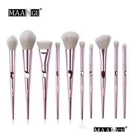 Pennelli trucco Maange 10Pcs Wet And Wild Set Fondotinta in polvere Ombretto Blush Blending Cosmetics Beauty Make Up Brush Tool Kits Dr Dhdhx