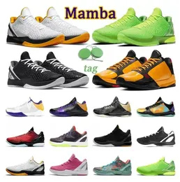 2023 Mamba Zoom 6 OG Sapatos de basquete masculino Grinch All-Star del Sol Mambacita Alternate Bruce Lee 5 Anéis Lakers Mens treinadores de esportes ao ar livre 40-46