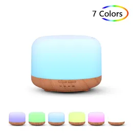 Household Office Essential Oils Diffusers USB Cool Mist Humidifier Aromatherapy Machine with 7 Colors LED Light