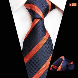 Cravatte da uomo Cravatta da taschino Set Fashion Design Plaid a righe Cravatte classiche Cravatta da matrimonio per uomo Fazzoletto Cravatte gialle J230227