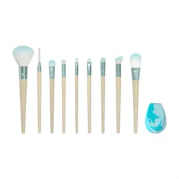 Ecotools Limited Edition Wake Up and Makeup Brush Kit ، مجموعة هدايا من 10 قطع