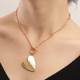 designer necklace metal texture punk ins style simple necklace exaggerated love pendant necklace female accessories trend jewelry wholesale pendant necklaces