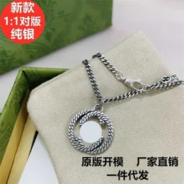 70% off designer jewelry bracelet necklace ring large interlocking woven chain pendant made of old men's women's same couple