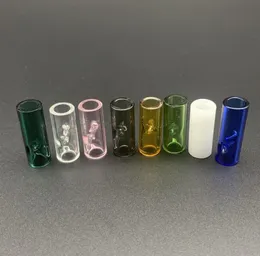 Glass Filter Tip Smoking OD8mm 12mm Round Mouth Clear Colorful holder for Dry Herb Tobacco Cigarette Rolling Paper pipe2822530