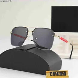 2023 Novos óculos de sol de metal sem armação aparados P Home Style Compre um par de óculos de sol e envie dois