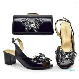 Dress Shoes Doershow African Fashion Italian And Bag Sets For Evening Party With Stones