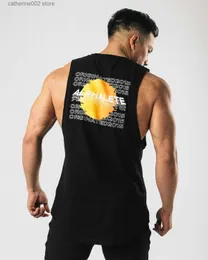 Herr t-shirts 2021 Nya herrstoppar skjorta gym fitness kläder väst ärmlös bomulls canotte bodybuilding ropa hombre man kläder slitage t230601