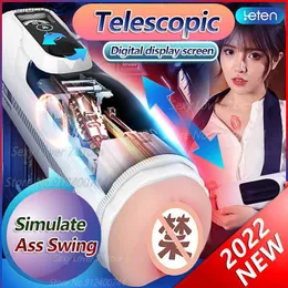 Leten A380 III Upgrade Kolben Teleskop Masturbator Heizung Vagina Stieß Stöhnen Männliche Masturbation Maschine Sex Spielzeug Für Männer L230518