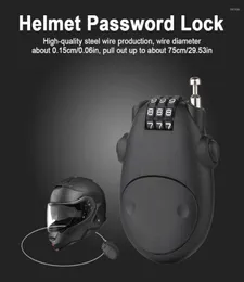 Motorcycle Helmets Helmet Password Lock Wire Rope Steel Cable Code Antitheft Safety Bicycle Suitcase Luggage1891030