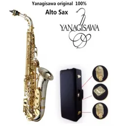 Novo Yanagisawa AWO37 Saxofone Alto Banhado a Prata Chave de Ouro Sax Profissional com Bocal Case e Acessórios 5304087