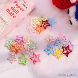 2 peças de acessórios de cabelo Kawaii Candy Color Star Hairpins Sweet Children Pentagram Hair Pin Clip para Baby Girls Headwear Kid Accessories