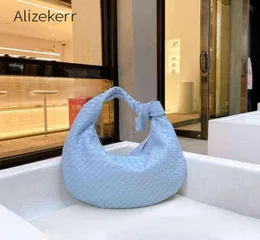 Evening Bags Large Capacity Ladies Knot Handle Woven Handbags Designer Casual Big Soft Tote Hobo Bags for Women Top Quality Luxury8552086