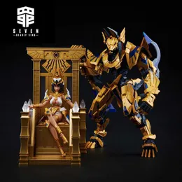 オリジナルMS General No Box Sinシリーズモバイルスーツガールビンギは、輝くファラオ玉座のアクションフィギュアでアヌビを食べるアヌビを食べますL230522