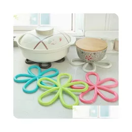 Other Kitchen Dining Bar Antislip Bowl Mat Solid Heat Insation Saucepan Cushion Pvc Simple Style Lovely Plum Blossom Cup Dh0698 D Dhufj