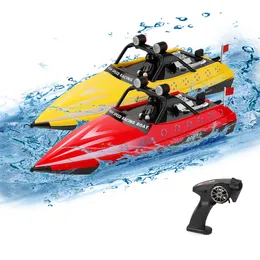 Electric/RC Boats 2.4GHz 4CH Remote Control Jet Boat High Speed 16km/h RC Speedboat Waterproof Model Remote Control Boat Electric Toys Kids Gift 230601