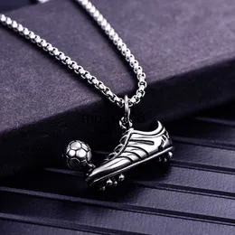 Pendant Necklaces Wukaka Hip hop football shoe Pendant men's necklace Chain for Boy Pendants Punk Necklaces Man Jewelry J230601