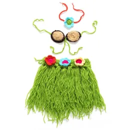 Conjuntos de ropa nacido bebé P ography Prop Crochet lana trajes diadema sombrero conjunto para niños niñas accesorios de disfraces 230531